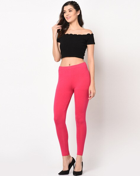 Ankle Leggings-Rani Pink