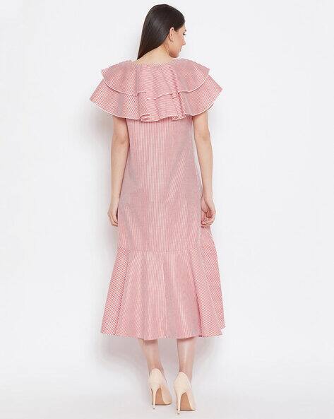 Striped Layered A-line Dress