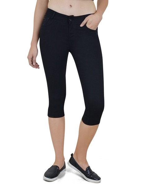 Xpose Mid-Rise Slim Fit Capris