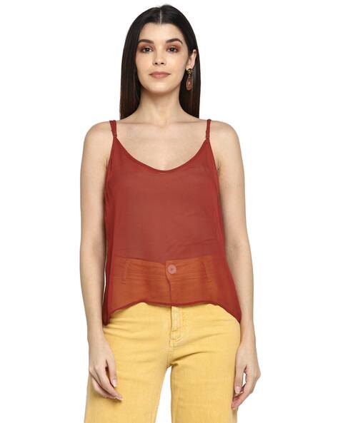 linen spaghetti strap top