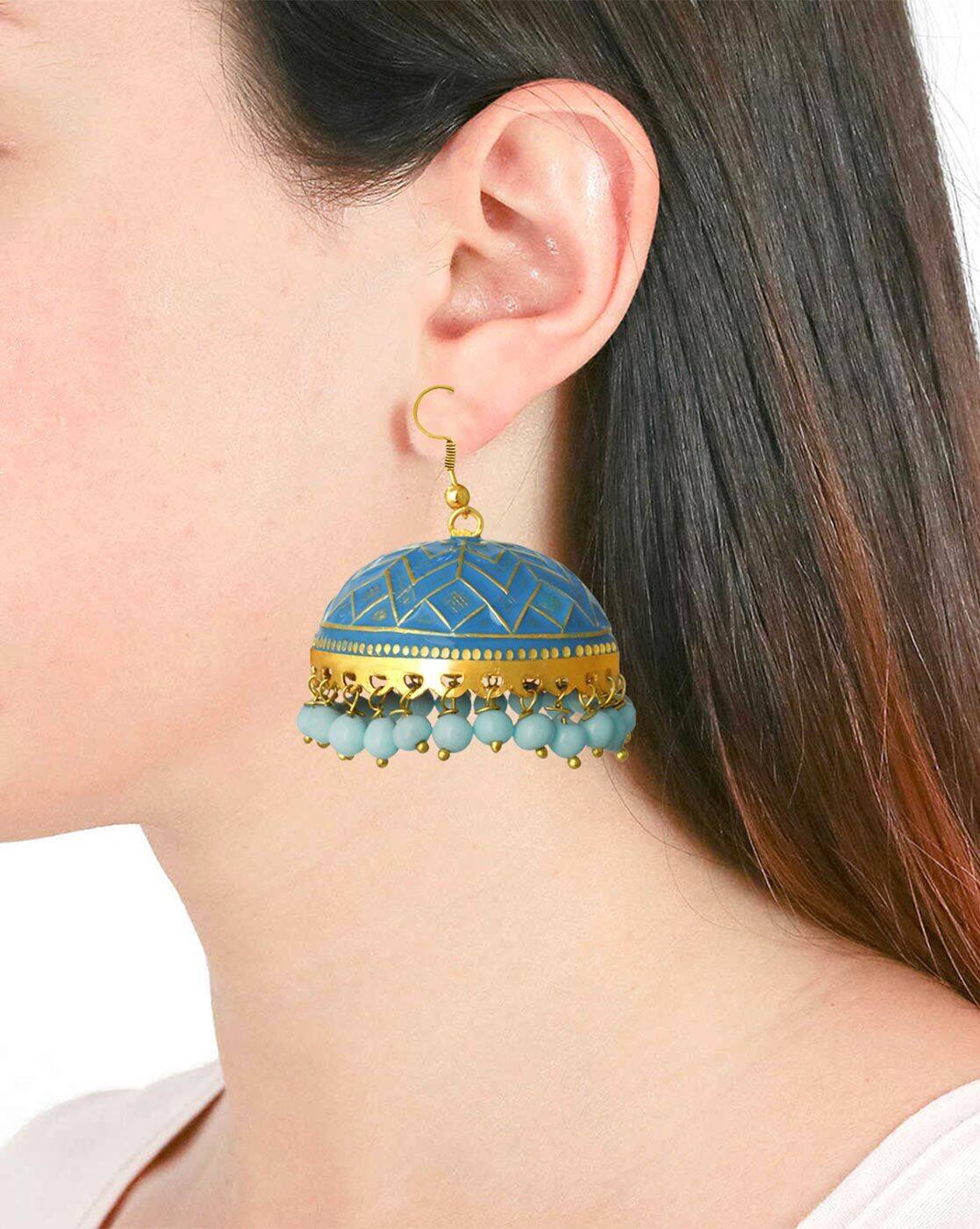 Buy Gold Earrings for Women by Alamod 