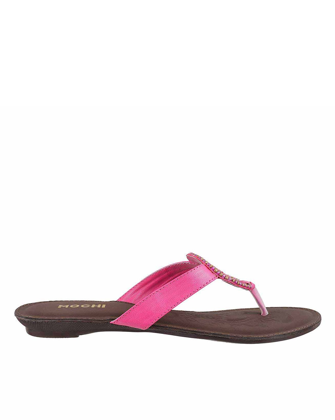 Buy Pink Flat Sandals for Women by Mochi Online