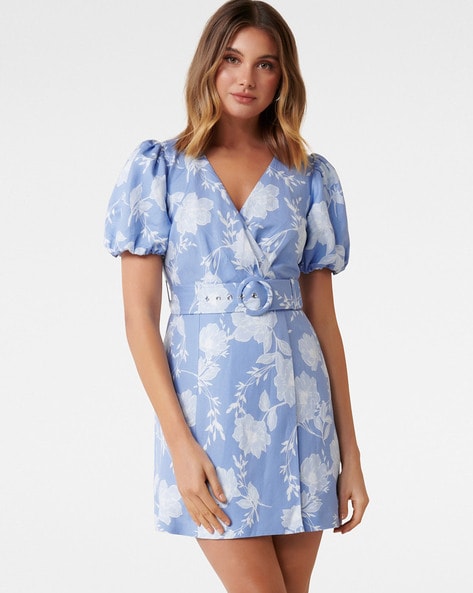 blue floral dress forever new