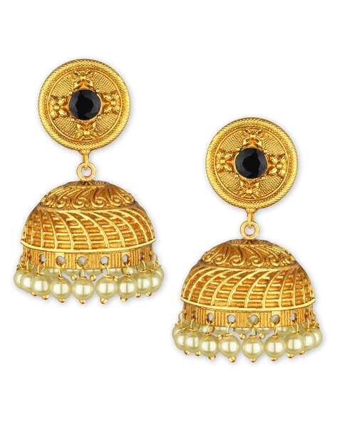 22K Yellow Gold Earrings, Fine Jewelry Traditional Vintage Indian Earrings  K2702 | eBay