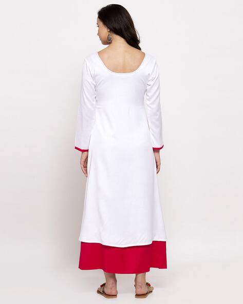 white ankle length dress