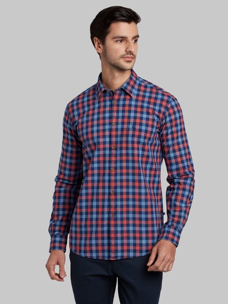 Parx Checked Slim Fit Shirt