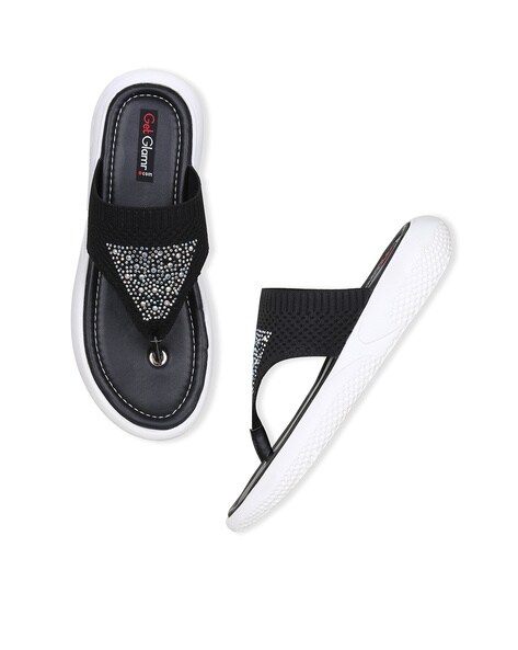 Buy online Black Faux Leather Toe Separator Slippers from Slippers, Flip  Flops & Sliders for Men by Get Glamr for ₹949 at 60% off | 2024 Limeroad.com