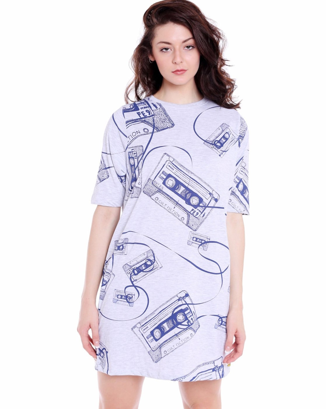 graphic shift dress