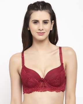 Buy Coral Red Bras for Women by Quttos Online