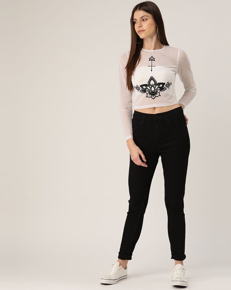 Floral Print Crop Top