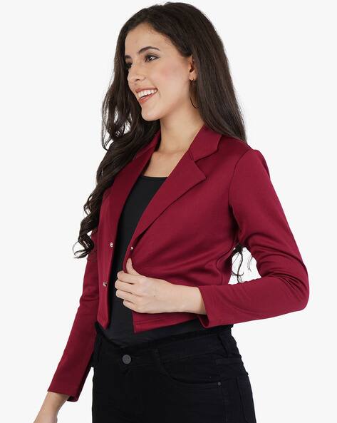 ladies cropped blazer