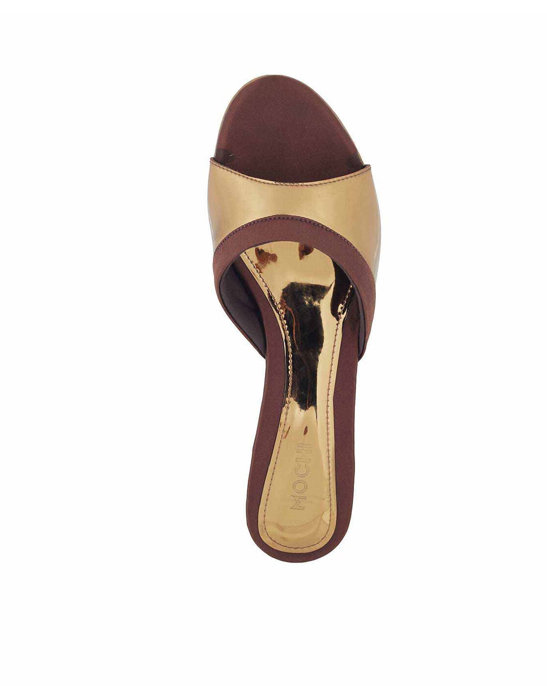 Buy Bronze Heeled Sandals for Women by Mochi Online