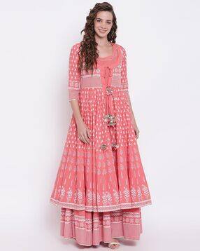 divena Aztec Print Flared Kurta-picture-30