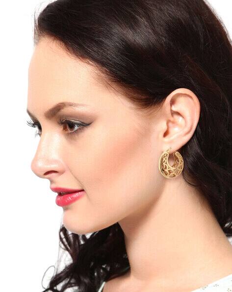 Buy Gold Earrings for Women by Carlton 