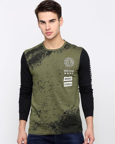Buy Olive Tshirts for Men by MANIAC 
