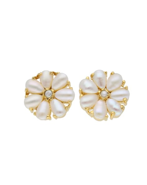 Rocksbox: Fresh Squeeze Pearl Flower Studs by Kate Spade