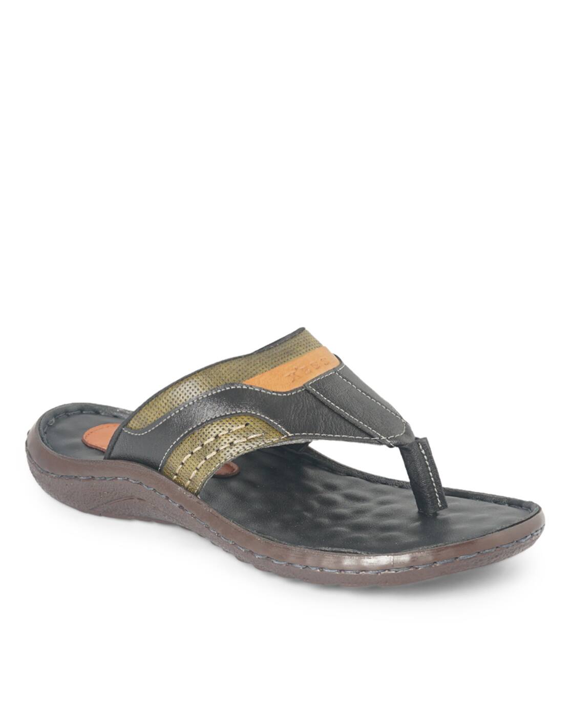 Buy ID Genuine Leather Thong-Strap Sandals Online | Ajio.com
