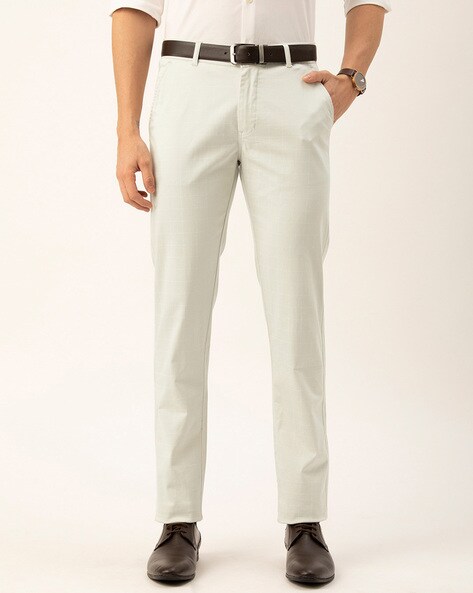 Buy Hancock Beige Slim Fit Trousers for Men's Online @ Tata CLiQ