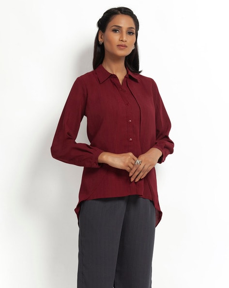 maroon shirts women