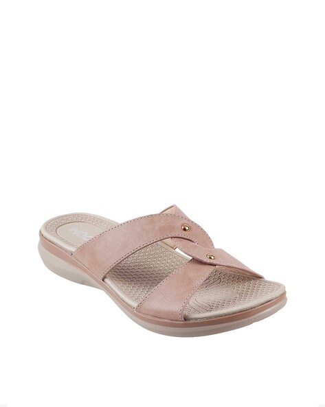 Buy Pink Flat Sandals for Women by Mochi Online