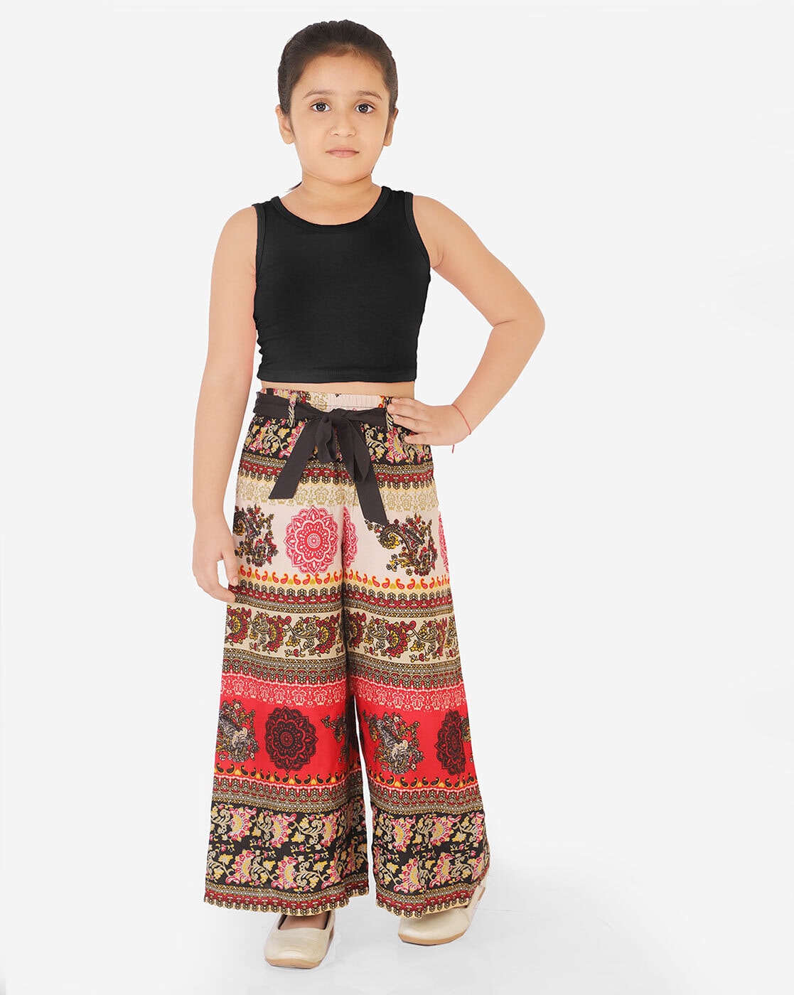 Casual Wear Girls Printed Balloon Top & Flared Pants Set, Cotton Blend at  Rs 909.3/piece in Gurugram