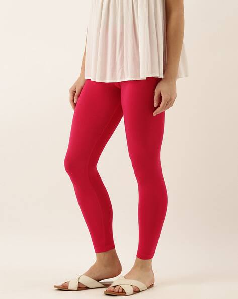 Buy Pink Leggings for Women by Zebu 