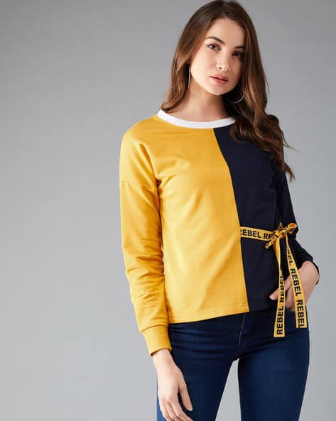 womens colorblock sweatshirt