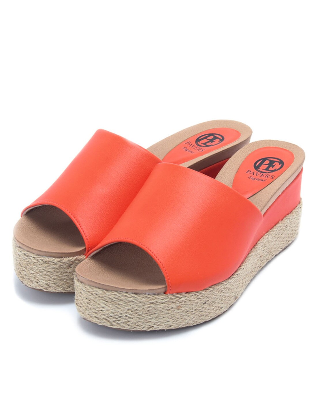 Buy Orange Heeled Sandals for Women by Pavers England Online