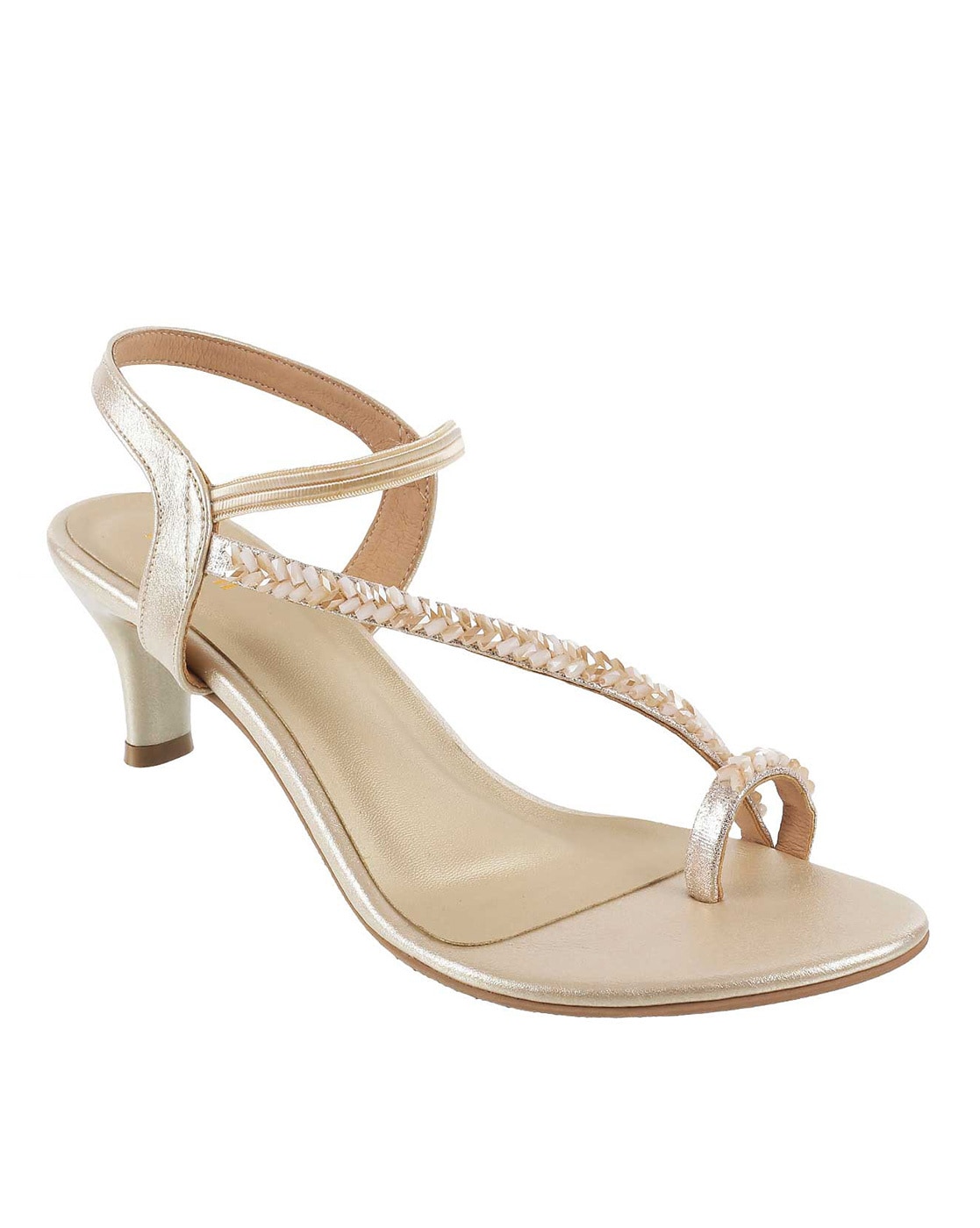 Gold dress best sale sandals low heel