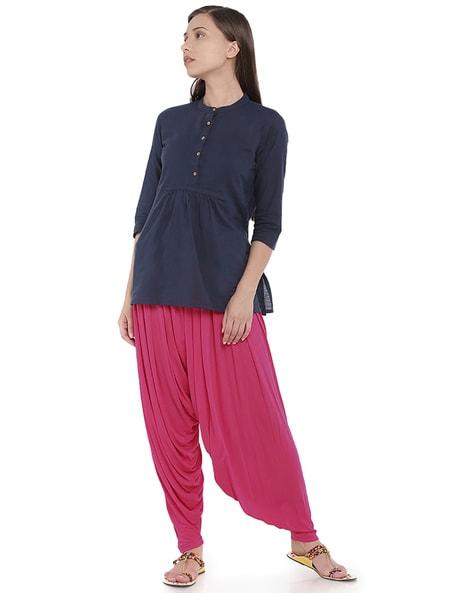 Buy GO COLORS Women White Solid 100 Cotton Patiala Pant Online at Best  Prices in India  JioMart