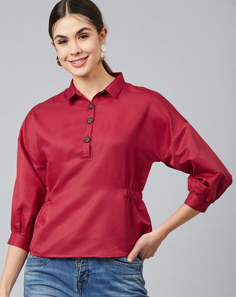 bishop collar shirts ladies