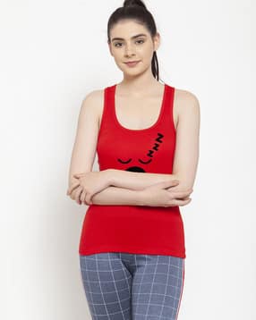 friskers Graphic Print Spaghetti Tank Top-picture-53