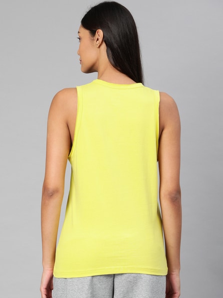 Yellow store sleeveless shirt