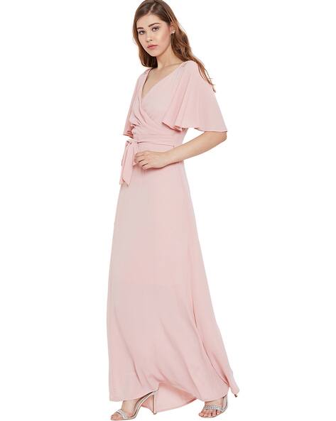 Buy Peach Dresses for Women by MADAME 