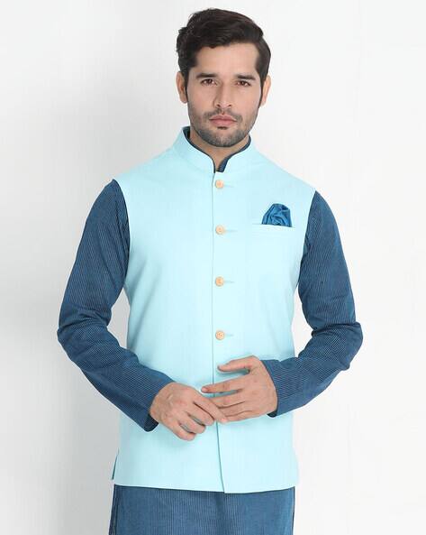 light blue modi jacket