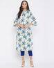 Floral Print Bell Sleeves Straight Kurta Floral Print Bell Sleeves Straight Kurta