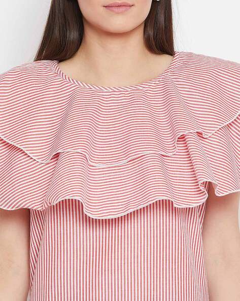 Striped Layered A-line Dress