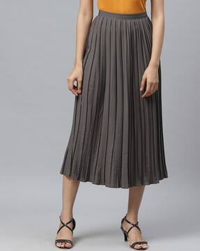 gray maxi skirt