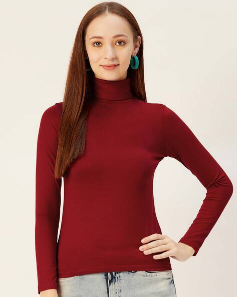 turtle neck tshirt for women