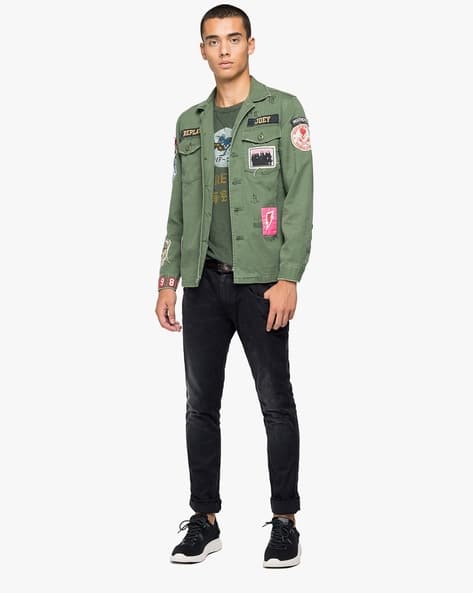 replay army jacket