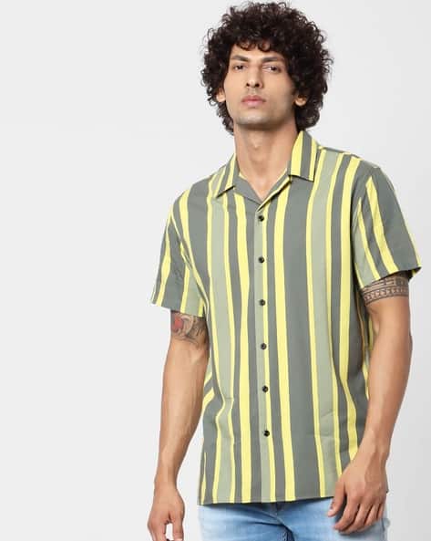 Carl Striped Shirt with Resort Collar