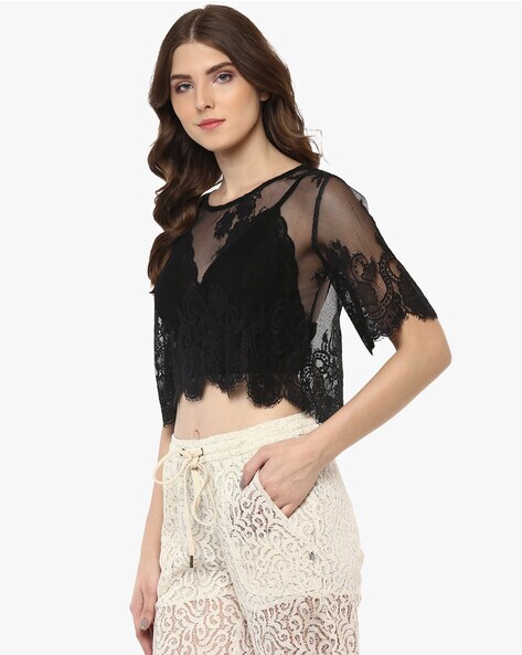 Buy Black Tops for Women by PORSORTE Online