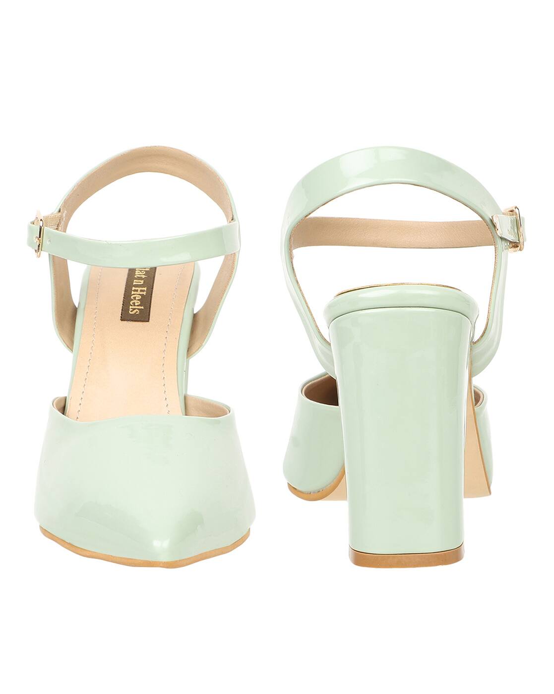 mint heeled sandals