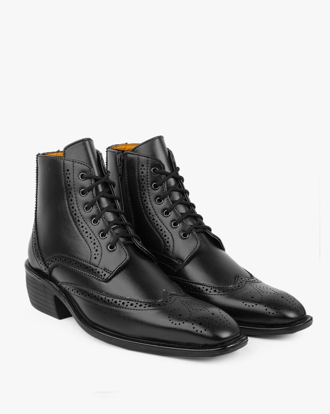 macys mens black boots