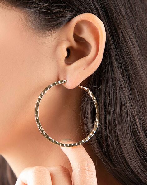 3 Tier Hammered Linked Hoop Earrings – Jazzychica Boutique