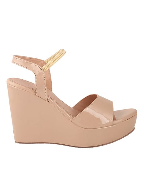 white slingback wedge sandals