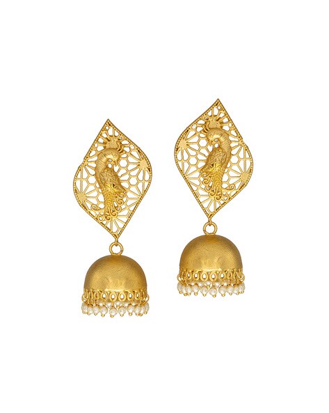 Lakshmi Matte Antique Gold Big Jhumka Earring – Jumbora