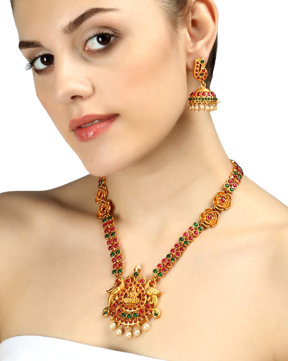 Adwitiya Collection Gold Plated Designer Necklace Set for Women