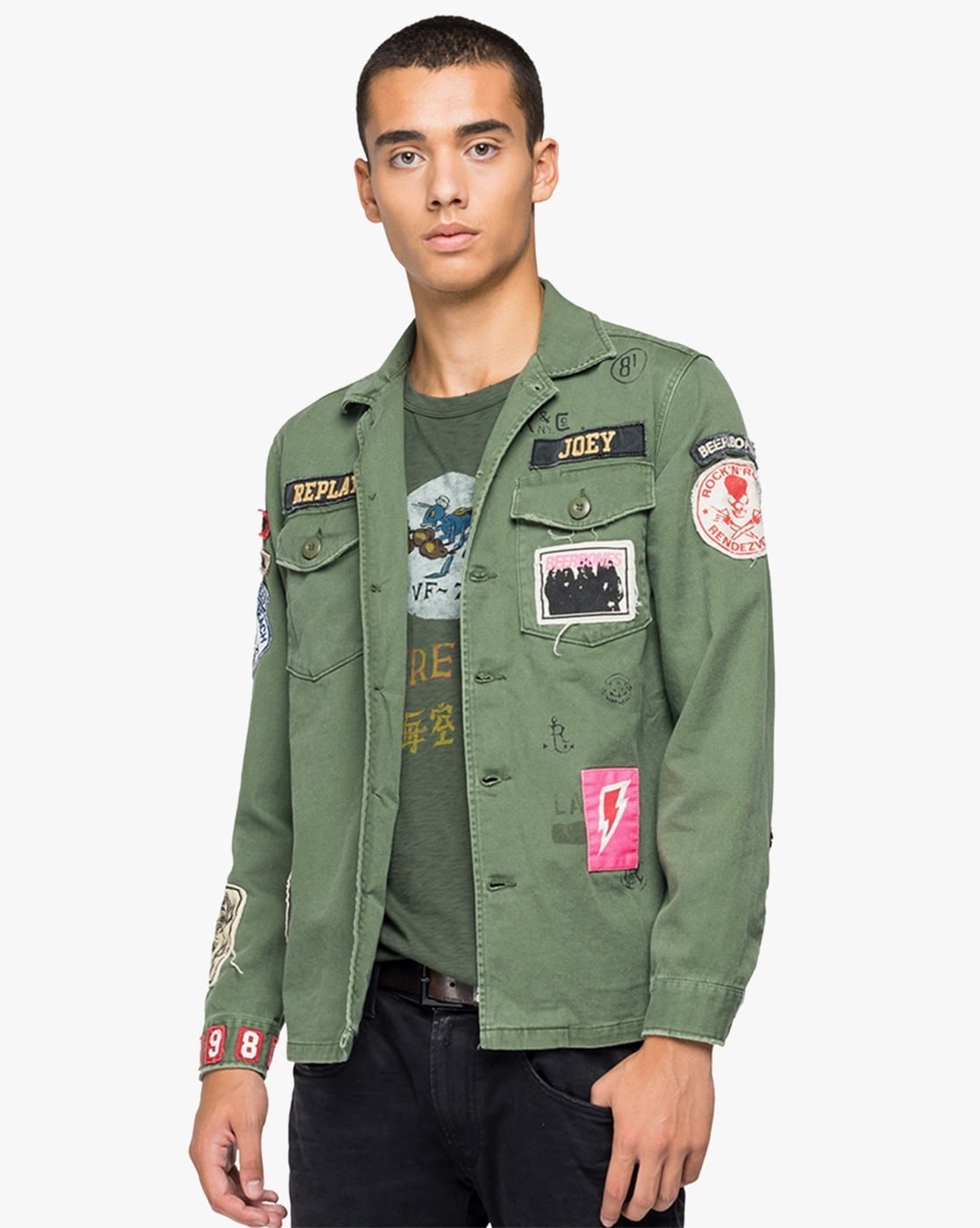 replay jacket green