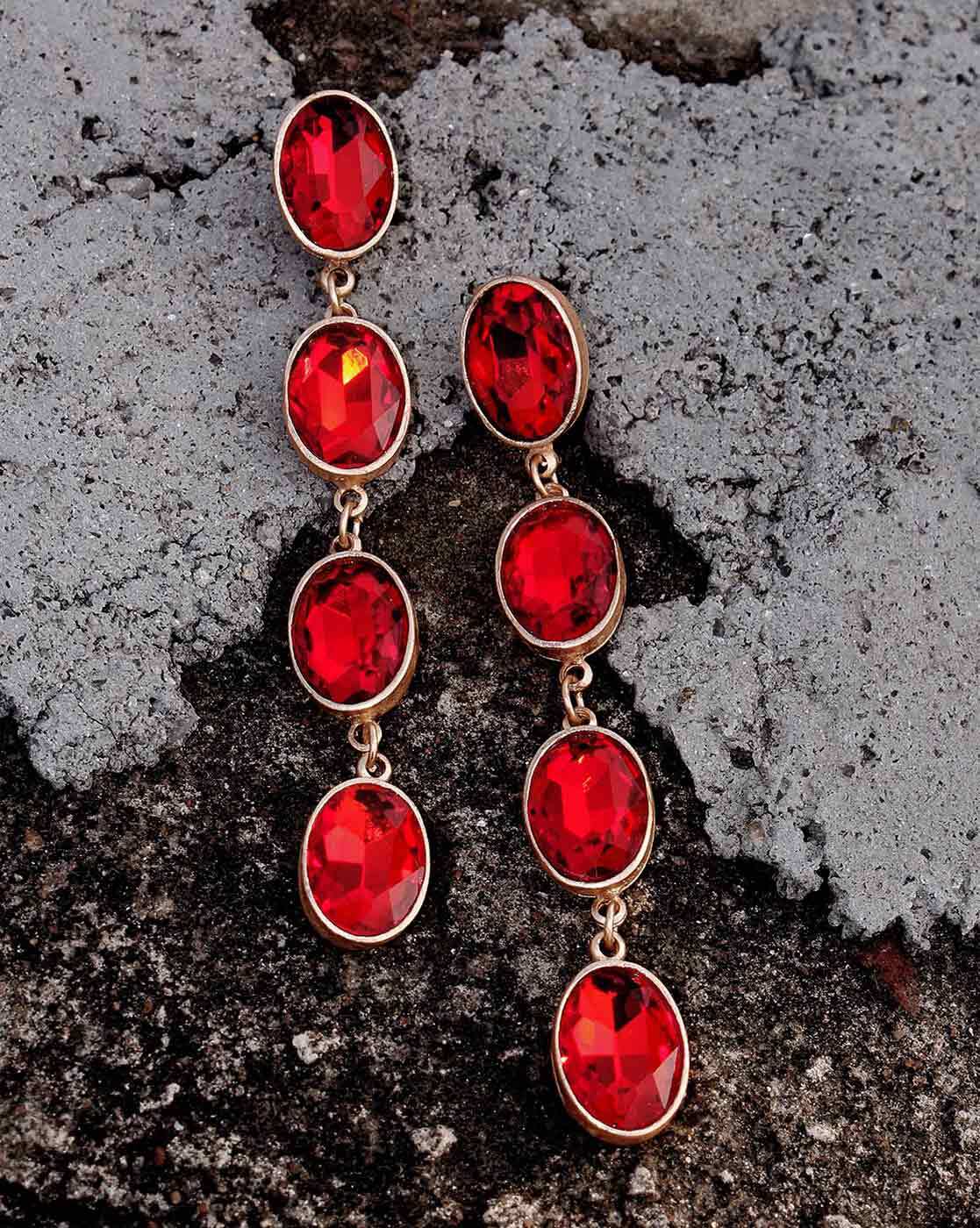 Red Earrings  Buy Red Earrings Online in India
